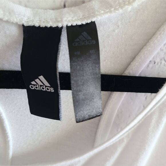 Adidas Floral Logo White Tank Top Size XS - Picture 9 of 13